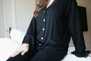 The Duchess Nightwear Set in Black Onyx - Byeditstudio