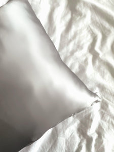 100% Mulberry Silk Pillowcase in Slate - Byeditstudio