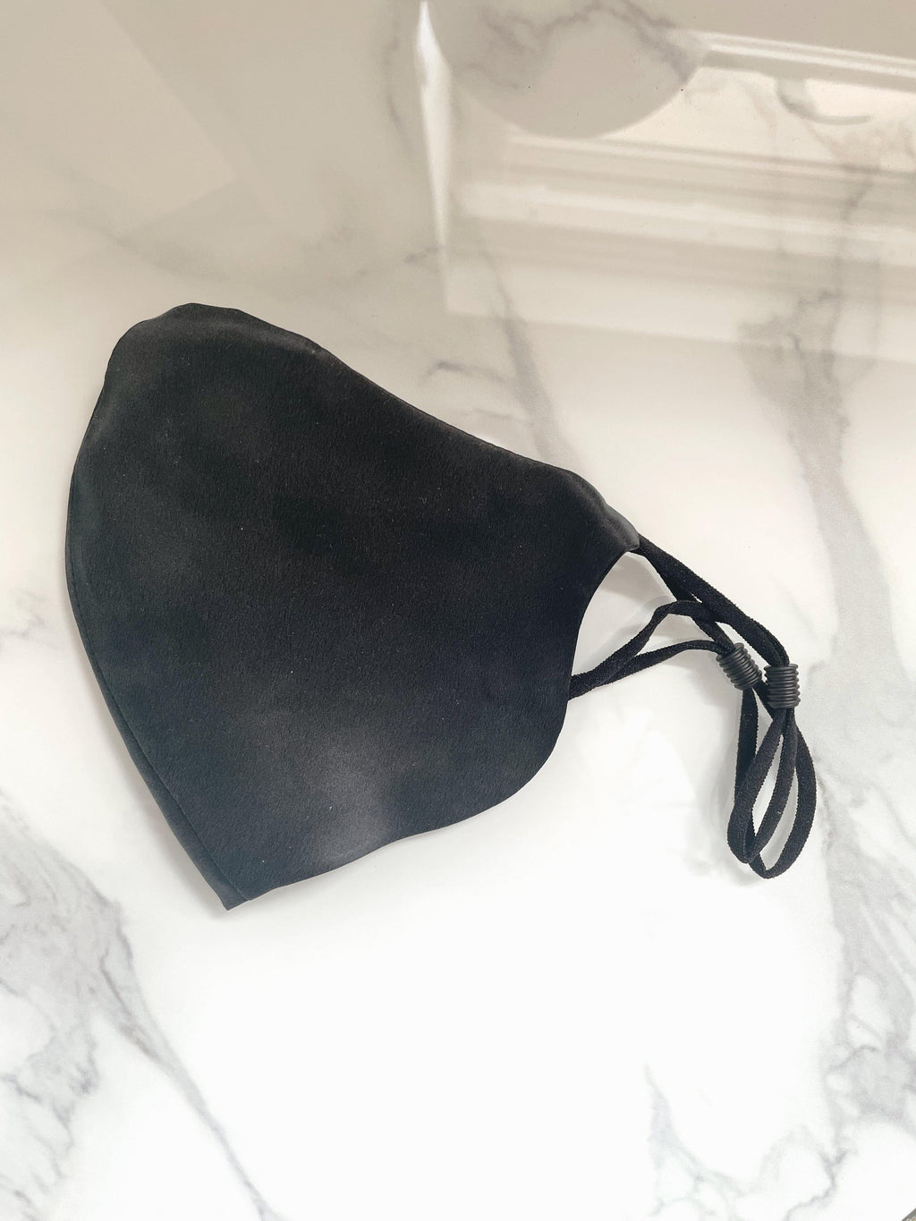 100% Mulberry Silk Face Mask in Black Onyx - Byeditstudio