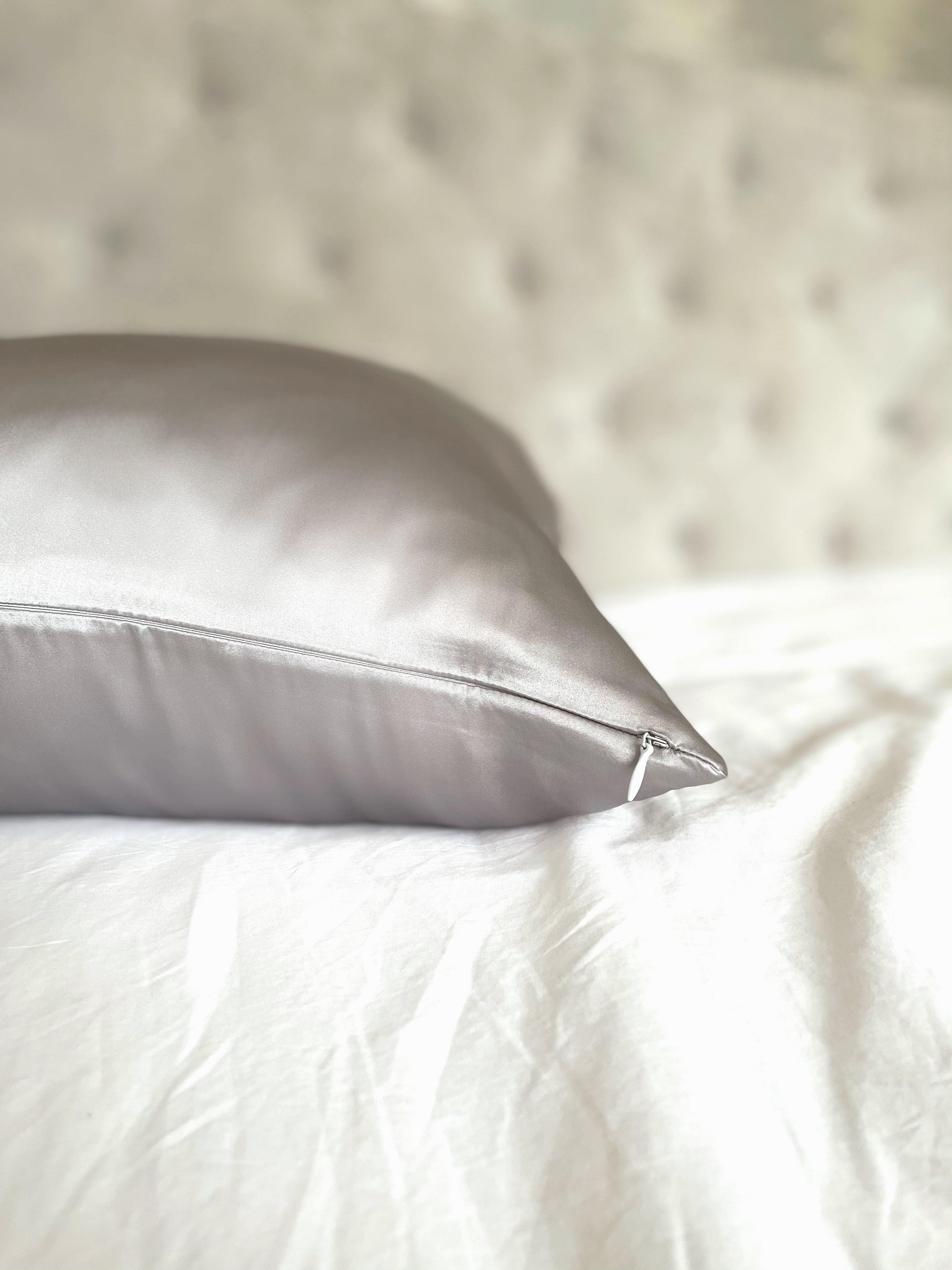 100% Mulberry Silk Pillowcase in Slate - Byeditstudio