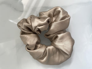 100% Mulberry Silk Scrunchie in Gold - Byeditstudio